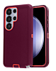 Heavy Duty Case for Galaxy S26 Ultra  (MAROON & RED)  (Only Ground Shipping)