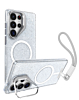 Glitter MagSafe Phone Case with Wrist Strap - CLEAR for Galaxy S26 Ultra (Only Ground Shipping)