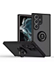 Hard PC Rear Colorful Border Case with Ring Holder - BLACK for Galaxy S26 Ultra  (Only Ground Shipping)
