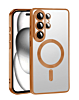 Shiny Wireless Charging Clear Case - ORANGE for Galaxy S26 Ultra (Only Ground Shipping)