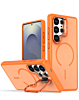 Shockproof  TPU Wireless Charging Case with Camera Stand Camera Stand -ORANGE for Galaxy S26 Ultra (Only Ground Shipping)
