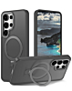 Galaxy S26 Ultra Carbon Wireless Charging Case with Ring Stand - BLACK (Only Ground Shipping)