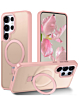 Galaxy S26 Ultra Carbon Wireless Charging Case with Ring Stand - PINK (Only Ground Shipping)
