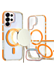 Thin Magnetic Clear Case with Camera Stand Kickstand - ORANGE for Galaxy S26 Ultra (Only Ground Shipping)
