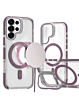 Thin Magnetic Clear Case with Camera Stand Kickstand - PURPLE  for Galaxy S26 Ultra (Only Ground Shipping)