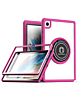 Hard PC Rear / Soft TPU Colorful Border Case with I-ring Holder - PINK for Galaxy Tab A8 10.5" (2021) (Only Ground Shipping)