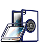 Hard PC Rear / Soft TPU Colorful Border Case with I-ring Holder - BLUE for Galaxy Tab S7 / S8 (T870 / T875 / T876B) 11" (Only Ground Shipping)