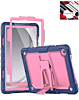 Heavy Duty Shockproof Tablet Case with Kickstand - NAVY BLUE & PINK Galaxy Tab A9 Plus 2023 (11") (X210, X216, X218) (Only Ground Shipping)