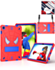 Rugged SpiderGrip Tablet Case with Kickstand & Shoulder Strap (RED & BLUE) for Galaxy Tab A9 Plus 2023 (11") (X210, X216, X218) (Only Ground Shipping)