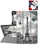 Old Style Notebook Design Case - Eiffel Tower for Galaxy Tab A9 Plus 2023 (11") / Tab A11 Plus 2025 (11") (Only Ground Shipping)