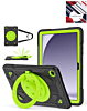 Shockproof Heavy Duty Stand Case with Pen Slot - BLACK & GREEN for Galaxy Tab A9 Plus 2023 (11") (X210, X216, X218) (Only Ground Shipping)