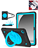 Shockproof Heavy Duty Stand Case with Pen Slot - BLACK & BLUE for Galaxy Tab A9 Plus 2023 (11") (X210, X216, X218) (Only Ground Shipping)
