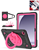 Shockproof Heavy Duty Stand Case with Pen Slot- BLACK & HOT PINK for Galaxy Tab A9 Plus 2023 (11") (X210, X216, X218) (Only Ground Shipping)