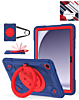 Shockproof Heavy Duty Stand Case with Pen Slot - NAVY BLUE & RED for Galaxy Tab A9 Plus 2023 (11") (X210, X216, X218) (Only Ground Shipping)