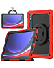 Silicone Case with 360 Folding Handle Grip - RED for Galaxy Tab S10 Ultra / S9 Ultra / S8 Ultra (14.6") (Only Ground Shipping)