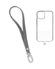 Silicone Braided Wrist Lanyard (0.4ft) (DARK GRAY) (Only Ground Shipping)