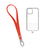 Silicone Braided Wrist Lanyard (0.4ft) (RED) (Only Ground Shipping)