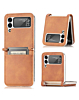 Galaxy Z Flip 3 Genuine Leather Case - BROWN (Only Ground Shipping)