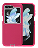 Heavy Duty Case for Galaxy Z Flip 5 (HOT PINK & WHITE) (Only Ground Shipping)