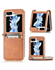 Galaxy Z Flip 5 Genuine Leather Case - BROWN (Only Ground Shipping)