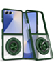Skin Feel Transparent Case with Kickstand (GREEN) for Galaxy Z Flip 8 (Only Ground Shipping)
