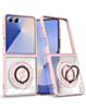 Skin Feel Transparent Case with Kickstand (PINK) for Galaxy Z Flip 8 (Only Ground Shipping)