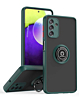 Galaxy A03s Hard PC Rear / Soft TPU Colorful Border Case with I-ring Holder - DARK GREEN (Only Ground Shipping)