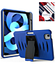 Shockproof Case with Pen Slot - DARK BLUE for iPad Air 11 / 2024 / Air 4 / Air 5 / Pro 11 (1st / 2nd / 3rd / 4th) (Only Ground Shipping)