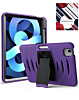 Shockproof Case with Pen Slot - PURPLE for iPad Air 11 / 2024 / Air 4 / Air 5 / Pro 11 (1st / 2nd / 3rd / 4th) (Only Ground Shipping)