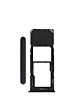 Purchase the single SIM card tray for Galaxy A12 A125 2020 in black.
