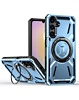Full-Body Rugged Shockproof Case with Built-in Ring Holder - BLUE for Galaxy A15 (Only Ground Shipping)
