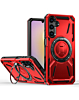 Full-Body Rugged Shockproof Case with Built-in Ring Holder - RED for Galaxy A15 (Only Ground Shipping)