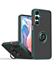 Hard PC Rear / Soft TPU Colorful Border Case with I-ring Holder - DARK GREEN for Galaxy A16 (Only Ground Shipping)