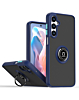 Hard PC Rear / Soft TPU Colorful Border Case with I-ring Holder - NAVY BLUE for Galaxy A16 (Only Ground Shipping)