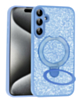 Sparkle Luxury Slim Case with Magnetic Kickstand for Galaxy A17 (LIGHT BLUE) (Only Ground Shipping)