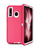 Heavy Duty Case for Galaxy A50s / A50 / A30s / A30 / A20 (HOT PINK & WHITE) (Only Ground Shipping)