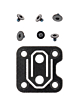 Power Button Screws (Torx T3) (1 Bracket + 6 Screws) for MacBook Pro 13" with Touch Bar (A1706 / A1708 / A1989 / A2159 / A2289 / A2251 / A1707 / A1990 / Late 2016 to Mid 2020)