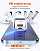 LDNIO A2318M QC3.0+PD SB A+C Wall Charger USB C-Lightning MFI Cable (3ft) (20W) (Only Ground Shipping)