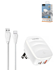 LDNIO A2425C QC3.0+PD Lamp USB A+C Wall Charger with USB A-L Non-MFI Cable (3ft) (20W) (Only Ground Shipping)
