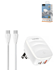 LDNIO A2425C QC3.0+PD Lamp USB C+C Wall Charger with USB C-C Cable (3ft) (20W) (Only Ground Shipping)
