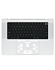 Top Case with US Keyboard (SILVER) for MacBook Pro 16" (A2485 / Late 2021) / (A2780 / Late 2023) / (A2991/ Late 2023)