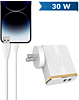 LDNIO A2502Q 3A Dual USB A Wall Charger with USB A-L Non-MFI Cable (3ft) (30W) (Only Ground Shipping)
