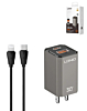 LDNIO A2527C Foldable US Plug Fast Charger USB C-L (30W) (3ft) (Only Ground Shipping)