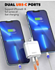 LDNIO A2528C Dual USB C Wall Charger with USB C-L MFI Cable (3ft) (35W) (Only Ground Shipping)