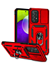 Galaxy A25 5G Dual Layers Hybrid Case with Metal Ring And Camera Protector - RED (Only Ground Shipping)