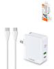 LDNIO A4403C USB A+C Wall Charger with USB C-C Cable (3ft) (20W) (Only Ground Shipping)