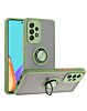 Galaxy A53 5G Hard PC Rear / Soft TPU Colorful Border Case with I-ring Holder - GREEN (Only Ground Shipping)