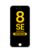 Purchase the black LCD assembly with steel plate for iPhone 8, SE 2020, and SE 2022 – premium LG.