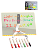 Adults Light Up Writing Board with LED Stand and 6 Colored Pens (Only Ground Shipping)
