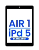 Standard+ iPad 5 (2017) / Air 1 Digitizer Assembly (BLACK) (Air 1 Home Button Pre-Installed)